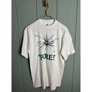 Vintage 1991 Single Stitch "Fore" Golf Tee Large